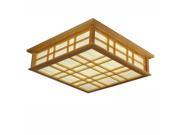 Square Wooden 45cm Bedroom Ceiling Lamps 24W LED Study Room Ceiling Lamp Dining Room Ceiling Light