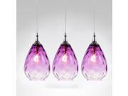 Gradient Crystal Glass Dining Room Pendant Lamp Romantic Modern Kitchen Bar Pendant Light Bedroom Hanging Lamps