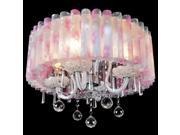 Romantic Pink Round Plastic Crystal Ceiling Light Fashion Bedroom Study Room Ceiling Lamp Living Room Ceiling Lights