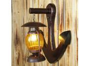 Mediterranean Vintage Kerosene Wall Lamp Wooden Anchors Hallway Wall Sconces Bar Wall Lamps Cafe Wall Lights