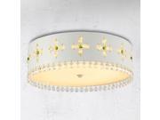 Round Crystal 32w LED Bedroom Ceiling Lamp Fixtures Fashion Iron Study Room Ceiling Lights Children s Room Ceiling Lamps