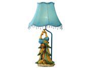 Luxury Blue Peacock Living Room Table Lamp European Creative Study Room Desk Lamps Bedroom Bedsides Table Light Fixtures