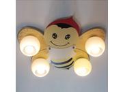 Kid s Room Cartoon Wooden Bee Ceiling Lamp Creative Baby Room Ceiling Lamps Boy Girl Room Ceiling Light Fixture