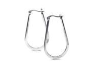 Pascollato Jewelry Pear Shaped Stainless Steel Large Earrings 40Mm E14262