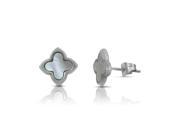 Pascollato Jewelry Mother Of Pearl Clover Shaped Stainless Steel Stud Earrings E16401