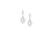 Pascollato Jewelry Drop Pear Shaped CZ Sterling Silver Earrings Micro