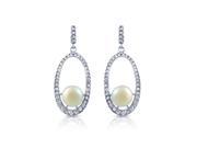 Pascollato Jewelry Freshwater Pearl Sterling Silver Drop Earrings W Cz Pave Accents 925 Chandelier 5764