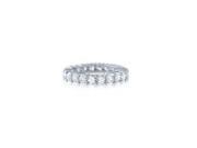 7447 9 Pascollato Jewelry 3Mm Round Cut Eternity Prong Silver CZ Ring