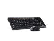 A4Tech 9500F 2000DPI 2.4G 104 Normal Keys 12 Function Keys USB RF Wireless Standard Keyboard Mouse Combo Black