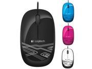 Logitech M105 1000 DPI 3 Buttoms USB Wired Optical Sensor 1.5M Corded Ergonomical Mouse Mice for Both Hands Black White Red Blue