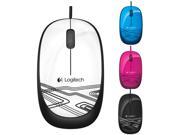 Logitech M105 1000 DPI 3 Buttoms USB Wired Optical Sensor 1.5M Corded Ergonomical Mouse Mice for Both Hands Black White Red Blue