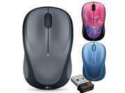 Logitech M235 2nd Gen 2.4GHz 1000DPI USB RF Wireless Unifying Receiver High Definition Tracking Both Hands Mouse Grey Pink Blue