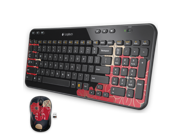 Logitech MK365 Keyboard and Mouse Combo 2.4GHz 1000DPI Unifying Receiver USB RF Wireless Ergonomical Black Black Red Black Silver