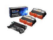 E Z Ink ™ Compatible Toner Cartridge and Drum Unit Replacements For Brother TN750 TN 750 DR720 DR 720 2 Black Toners 1 Drum Unit