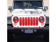 Xprite Red 7 Piece Front Grille Insert 07-16 Jeep Wrangler Xprite Red 7 Piece Front Grille Insert 07-16 Jeep Wrangler