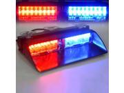 Xprite Red & Blue 16 LED Strobe Lights For Dash / Windshield With Suction Cups Xprite Red & Blue 16 LED Strobe Lights For Dash / Windshield With Suction Cups