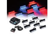 Xprite Red/Blue G1 Series 8 LED Hide A Way Emergency Strobe Light Set Xprite Red/Blue G1 Series 8 LED Hide A Way Emergency Strobe Light Set