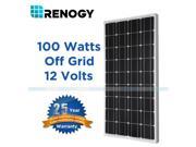 Renogy 100W Watt Solar Panel Mono 12V Volt for Off Grid RV Boat Battery Charge