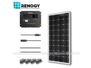 Renogy 100W Watts 12V Monocrystalline Solar Panel Off Grid Kit for RV Boat