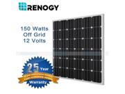 Renogy 150W Watts 12 Volt 150 Watt 12V Solar Panel Mono for Off Grid RV Boa