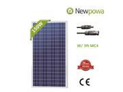 NewPowa High efficiency 150W Watts 12V Poly Solar Panel Module RV Marine 3FT MC4