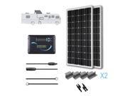 Renogy 200 Watts 12 Volts Monocrystalline Solar RV Kit with Adventurer