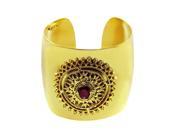Gold Plated Silver Cuff with Ruby