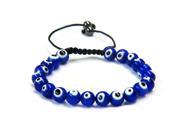 Unisex Bracelet with Blue Evil Eye Beads