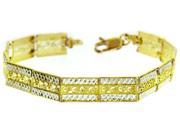 Two Tone Gold Fancy Link Bracelet