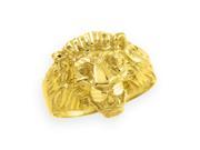 Men s Gold Lion Head Ring