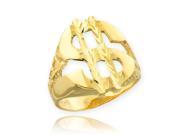 Gold Dollar Sign Nugget Ring
