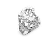 Sterling Silver Scorpion Diamond Cut Ring
