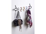 Assa Design Hanger Kit Wall mounted Coat Rack with Five Diagonal Hooks 20 x3 x6