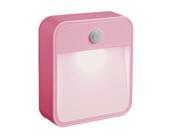KEERUN® Stick Anywhere Wireless Motion Sensor LED Night Lights Pink 1 Pack