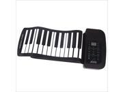 Konix 61keys roll up hand roll piano keyboards for family gift or Christmas gift rubber made with different key thickness built in speaker