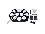 Konix rubber made full set Jazz drums Silicon roll up drum kit with sticks footpedal