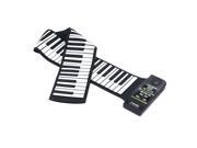 Konix 88 keys roll up piano with built in speaker silicon keyboard non toxic easy carry good for family fun