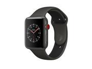 Apple Watch Series 3 42mm Smartwatch GPS/Cell, Grey Ceramic Case with Gray/Black