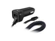 Qmadix 3.4 Amp Apple Car Charger w Lightning connector and Auxiliary Apple