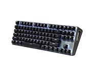 Rantopad MXX Mechanical Gaming Keyboard 87 Keys White Backlit Blue Switches Grey Aluminum Cover N Key Rollover