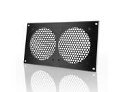 AC Infinity Ventilation Grill Black 12 for PC Computer AV Electronic Cabinets also mounts two 120mm Fans