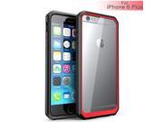 Fashion Series Slim Clear Back Gel Bumper Case Hard Cover For iPhone 6 Plus Red