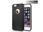Luxury Alligator Pattern Plastic Hard Back Case Cover For iPhone 6 Plus Black