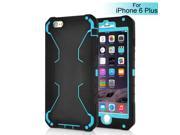 New Arrival Hybrid PC And Silicone Protective Back Case Cover For iPhone 6 Plus Blue