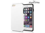 Solid Black Impact TPU and PC Protective Back Case with Touch Screen for iPhone 6 Plus White