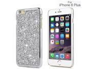 Jelly Color Bling Rhinestone Inlaid Electroplated Hard Case for iPhone 6 Plus Silver