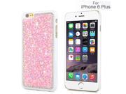 Jelly Color Bling Rhinestone Inlaid Hard Case for iPhone 6 Plus Pink