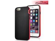 Korean Style Dots Design TPU and PC Hybrid Hard Case for iPhone 6 Plus Red