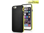 Korean Style Dots Design TPU and PC Hybrid Hard Case for iPhone 6 Plus Yellow