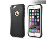 Dot Imprint Black TPU Frame and PC Protective Back Case for iPhone 6 Plus Black
